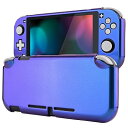 PlayVital Switch Liteに対応用グロッシー保護カバー、Switch Liteに対応用保護カバー(ハード)-ブラックスクリーン保護フィルム*1付き【パープルブルーカメレオングロッシー】