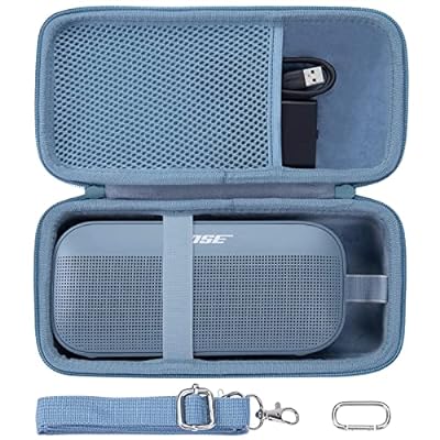 Bose Soundlink Flex bluetooth speaker 用ケース 専用収納バッグBose soundlink Flex ポータブルワイヤレスス (ハードシェル, ブルー)