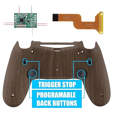 ps4 CUH-ZCT2コントローラーに対応用Dawn 2.0 FlashShotトリガーストップリマップキット、ps4コントローラーJDM 040/050/055に対応用アップグレードボード＆再設計されたバックケース＆バックボタン＆トリガーロックが