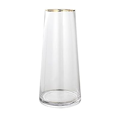 ガラスベース 花瓶ガラス 花器 22cm フラワーベース ガラスボトル 透明 北欧 アレンジ インテリア 水栽培 生け花 造花 おしゃれ シンプル インテリア (hbbl-vase-touming-jinbian-25cm)