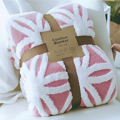(スレダー) 毛布 掛け毛布 ハーフ ひざ掛け 羽織れる 大判 発熱二枚合わせ パイル シープ調 ふわふわ 丸洗いOK 抗菌防臭 防ダニ加工 北欧風 プレゼント 秋冬 (100x130cm,ピンク)