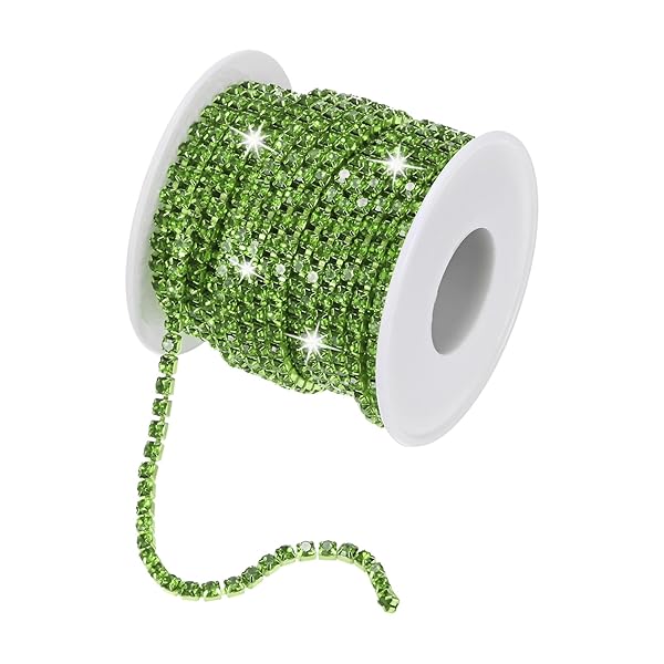 水晶ラインストーンクローズチェーン 4mm 10ヤードシングルロートリミングクローチェーン 水晶クローカ..