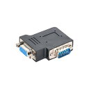 垂直フラットDB15Pin左角度 90 度 VGA SVGA オス - メス延長アダプタ(2)