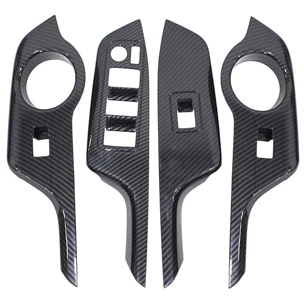 C-HR ドアスイッチカバー ガーニッシュ ブラック 内装 カスタム パーツ カーボン調