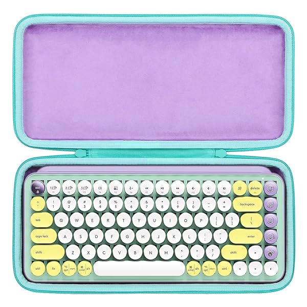 収納ケース 互換品 Logicool ロジクール POP KEYS K730 メカニカル ワイヤレス キーボード+ M370 マウス(ロジクール POP KEYS キーボード) (パープ)