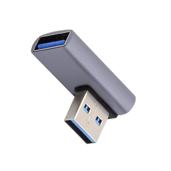 10Gbps USB3.0 オス ロープロファイル 90度 左角度タイプ - メス延長 電源データ ビデオアダプター