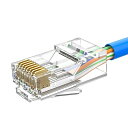 RJ45コネクタ 100ック Cat 6 RJ45コネクタ非遮蔽モジュラープラグ(Cat 6コネクタ/RJ 45モジュラープラグ/イーサネットコネクタ)、ソリッドまたはツイストUTPケーブルに適している(2)