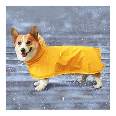 犬レインコート ペット犬のレインコートのために小中大犬防水ジャケットレインコート服コーギーハスキーシュナウザーパグラブラドール (Color : Yellow, Size : 2XL)