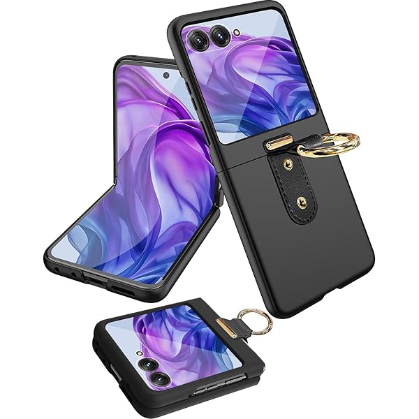 対応 Motolora Razr 50/50s/60/Razr 2024/2025 ケース Case リング付き 強化ガラスフィルム 耐衝撃【マッ