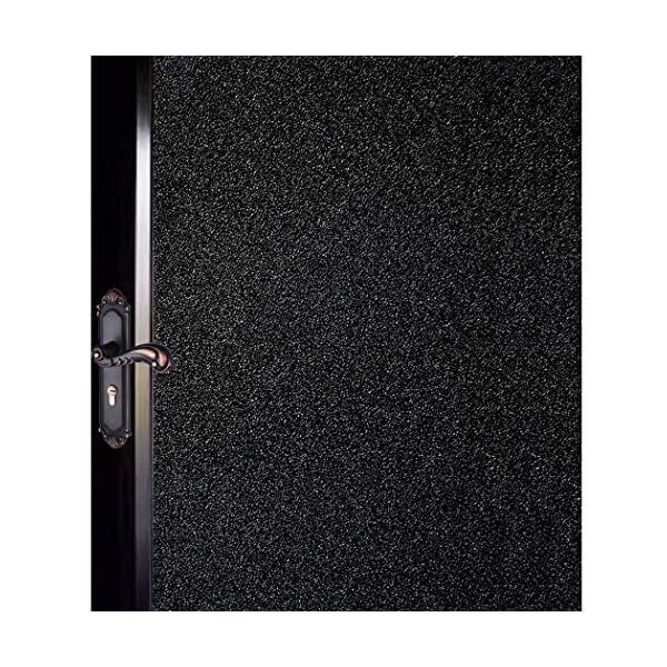 遮光シート 窓用フィルム 目隠しシート 遮光 シート ガラスフィルム すりガラス 紫外線（UV）カット 日差し・西日対策 プライバシー保護 ​無接着剤 静電気吸着 水で貼る・貼り直し可能，DT-C009 純黒(60×400cm）