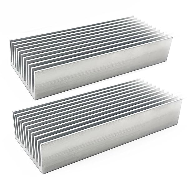 2個 アルミニウム脱熱器100x40x20mm ヒートシンク 冷却板 放熱板 小型 クーラー Peltier PCB パワートランジスタに LEDペルチェサーマルモジュールTec1-12706ハイパワーアンプ用