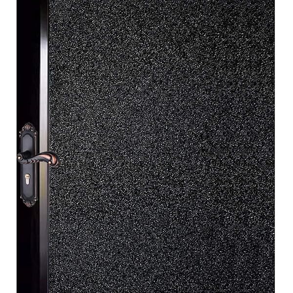 遮光シート 窓用フィルム 目隠しシート 遮光 シート ガラスフィルム すりガラス 紫外線（UV）カット 日差し・西日対策 プライバシー保護 ​無接着剤 静電気吸着 水で貼る・貼り直し可能，DT-C009 純黒(90 x 600cm)