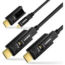 配管用 着脱式 光ファイバーHDMIケーブル 100m HDMI タイプA +HDMI タイプD 4K 60Hz ハイスピード 18Gbps HDCP2.2 HDR ARC 3D CEC EDID対応