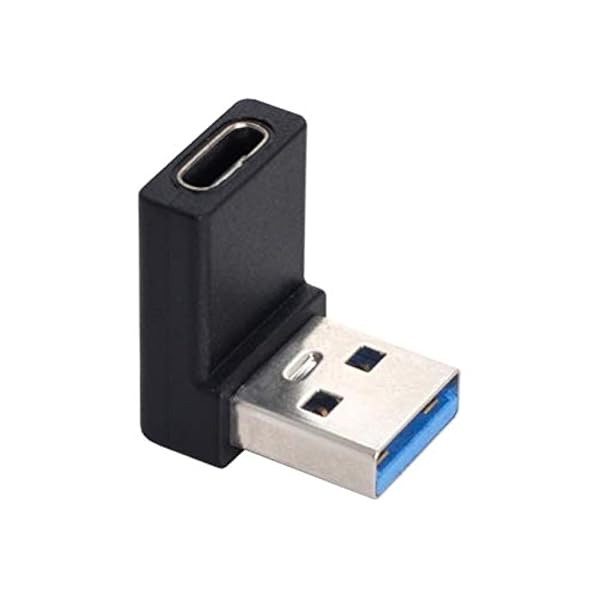 USB-CタイプCメス90度アップアングルUSB3.0ラップトップデスクトップ用オスデータアダプター