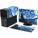 モニターカバー セット PCカバー ディスプレイ キーボードカバー 防塵 保護 液晶 可愛い(星空 20-22インチ)(2)