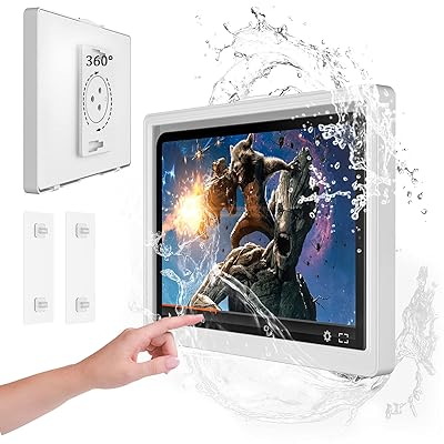 タブレット防水ケース お風呂 タブレットホルダー 11インチまでのタブレット スマホ兼用 iPad 360°回転..