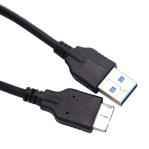 USB3.0マイクロケーブル(A-MicroB) 超高速アダプター ケーブル (black:0.1m, Black) USB3.0マイクロケーブル(A-MicroB) 超高速アダプター ケーブル (black:0.1m, Black)