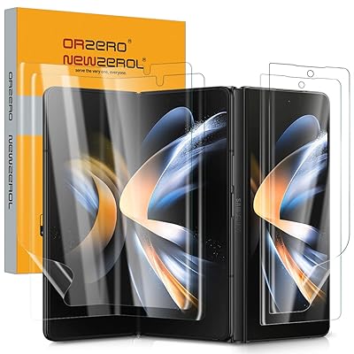 【2セット総計4枚】 For Galaxy Z Fold4 フィルム【全面保護・気泡消失・高透過率・指紋防止・自動吸着..