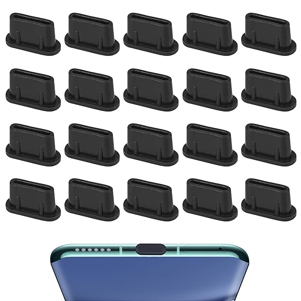 防塵保護カバー USB Type-Cポート TPUタイプ 充電穴 キャップ シリコン蓋 コネクタカバー 携帯Type C 端子 防水 防錆 防塵カバー (20個)