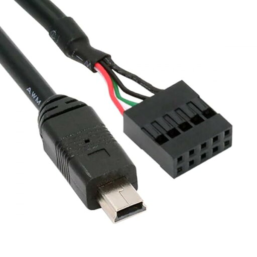 ケーブル USB 2.0 マザーボード 9ピン 10ピン ヘッダー - ミニUSB 5ピンケーブル 50cm ミニモニターセンサーパネルカメラ用, U2-018-MN-HX ケーブル USB 2.0 マザーボード 9ピン 10ピン ヘッダー - ミニUSB 5ピンケーブル 50cm ミニモニターセンサーパネルカメラ用, U2-018-MN-HX