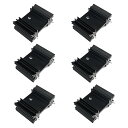 TO-220ヒートシンク 25x34x12mm、TO220アルミ製放熱板MOSFETSCRパワー電圧レギュレーターICの冷却 用、ダブルピン黒アノダイズ加工脱熱器、6個(25mmx34mmx12mm)(2)