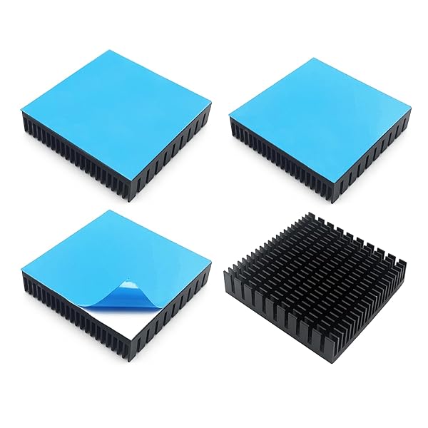 4個 50 mm ヒートシンク 50 mm x 50 mm x 11 mm ヒートシンク アルミニウム クーラー冷却ペルチェ プレート モジュール ルーター アンプ チップ CPU パワー トランジスター FET IC を主導