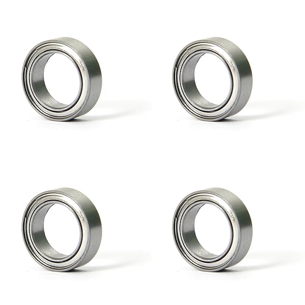 ミニチュアベアリング 外径 12mm×内径 8mm×厚さ 3.5mm 4個入り ミニベアリング ボールベアリング 両面..