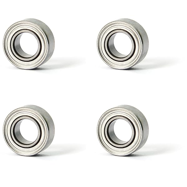 ミニチュアベアリング 外径 10mm×内径 5mm×厚さ 4mm 4個入り ミニベアリング ボールベアリング 両面メ..