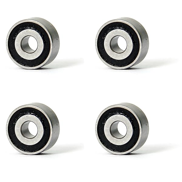 ミニチュアベアリング 外径 6mm×内径 2mm×厚さ 2.5mm 4個入り ミニベアリング ボールベアリング 両面メ..