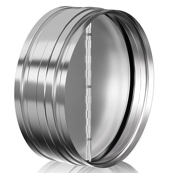 逆風防止ダンパー 硬度強化型 チャッキダンパー 逆止弁 逆流防止弁 単方向防塵換気 換気口 換気システム気流制御 ステンレス製 逆流シャッター 換気扇ダクト接続用 (10inch/250mm)