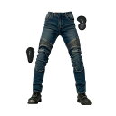 バイク用パンツ 冬用 メンズ ライディングパンツ 裏ボア ライダースパンツ プロテクター付き レーシングパンツ 厚手 ツーリングジーンズ バイクズボン 防寒保温 伸縮性 ブルーA Mサイズ
