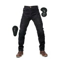 メンズバイクパンツ 夏用 メッシュパンツ バイク ライディングパンツ プロテクター付き ライダースパンツ 夏 通気性に優れ バイクズボン メッシュ レーシングパンツ 耐磨 ブラック 3XLサイズ