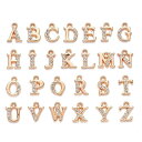アルファベット チャーム 26個セット アクセサリー パーツ ネックレス ブレスレット 英字 ローマ字 基礎パーツ ジュエリー作り デコキット クラフト手芸 手...