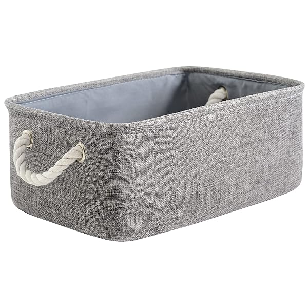 かご バスケット 収納 かご 30cm×20cm×13cm カゴ 引き出し収納 収納ボックス 綿麻製 布製 コンパクトデ..