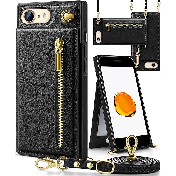 iPhone 6/6S/7/8 iPhone SE ケース手帳型 iphone SE 2020/ SE 2022スマホ ケース 財布型 iPhone 6/6S/7/8 iPhone SE 2020/2022適用 携帯ケース 肩掛け 首かけ 斜めがけ