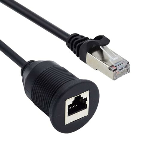 1 m防水防塵ネジロックCAT 6 RJ 45オス対メスLanイーサネット拡張ケーブル車パネル取付設計 1 m防水防塵ネジロックCAT 6 RJ 45オス対メスLanイーサネット拡張ケーブル車パネル取付設計