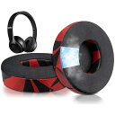 冷却ジェル パッド イヤーパッド Beats Solo 2 & Solo 3 Wireless (B0534/A1796) 用 交換パッド ヘッドパッド ノイズアイソレーション 高密度フォーム 厚手パッド 冷感 ‐ レッドストーム