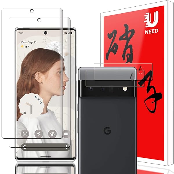 【2+2枚セッ】 Pixel6 Pro 用のガラスフィルム(2枚)+カメラフィルム(2枚) Pixel6プロ 用の フイルム 強化液晶保護フィルム ワンタッチ貼...