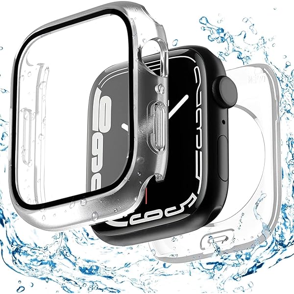 【2024強化版】 for Apple Watch ケース 45mm 41mm 防水ケース 360度全面防水 バンド 水泳・スポーツ専用 ガラスフィルム 一体型 apple watch 用 カバー 360フルボディ防水 アップルウォッチ ケース Ap