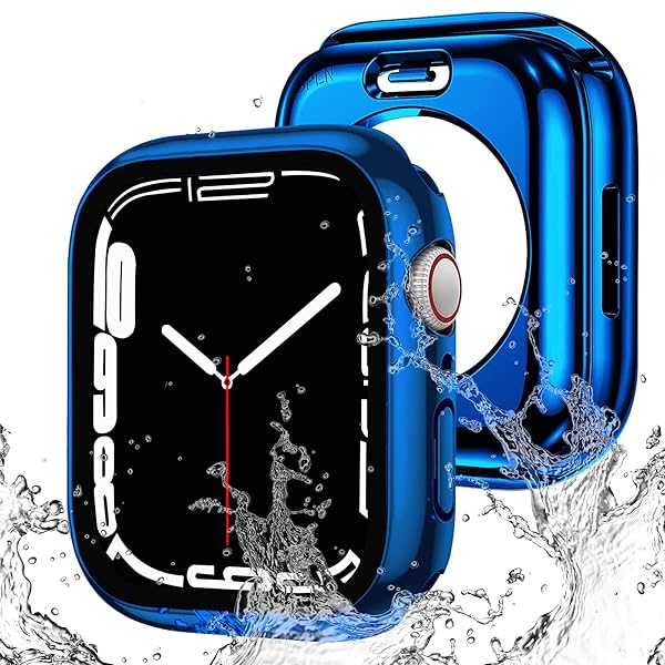 【2024強化版】 for Apple Watch ケース 45mm 41mm 防水ケース 360度全面防水 バンド 水泳・スポーツ専用 ガラスフィルム 一体型 apple watch 用 カバー 360フルボディ防水 アップルウォッチ ケース Ap