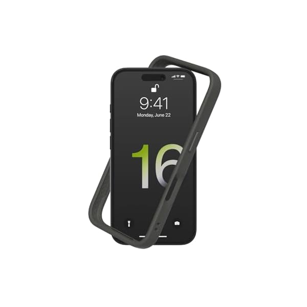 [iPhone 16] CrashGuard バンパー ケース 耐衝擊 米軍MIL規格 衝撃吸収 傷 指紋 防止 薄型 軽量 SGS認証 - グラファイト