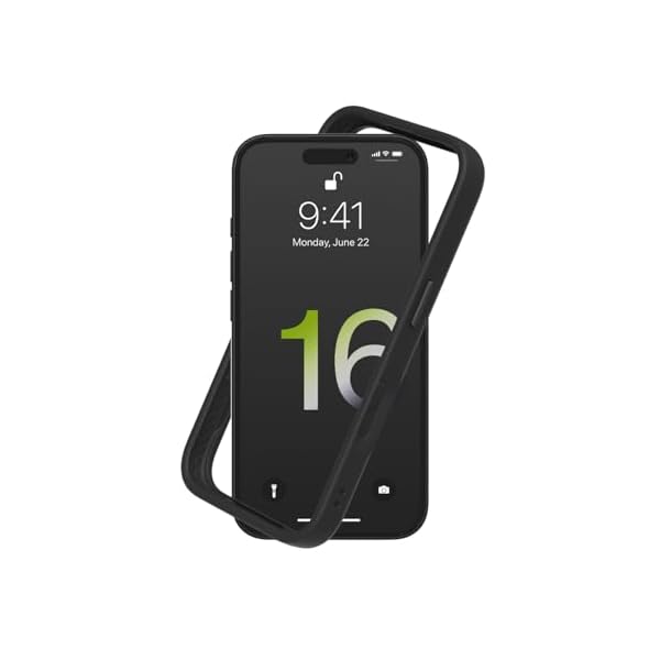 [iPhone 16 Plus] CrashGuard バンパー ケース 耐衝擊 米軍MIL規格 衝撃吸収 傷 指紋 防止 薄型 軽量 SGS認証 - ブラック