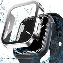 【2024強化版】 for Apple Watch ケース Apple Watch ケース 対応 IP68完全防水 バンド 水泳・スポーツ専用 防水ケース 3D直角エッジデザイン Apple Watch Series10 42mm対応 光沢のシルバー