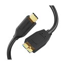 usb type c マイクロusb,(Gen2/ 10Gbps)USB C to Micro B 3.0 変換ケーブル USB 3.1外付けハードドライバケーブル MacBook (Pro), Galaxy S5 Note 3/iPhone 15/