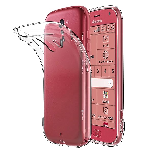 らくらくスマートフォン F-42A 用の スマホケース me F-01L 用の カバー TPU 超薄型 全面保護 ケース ソフト ケース クリア シリコン 透明...