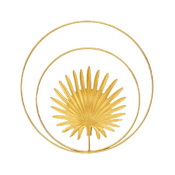 インテリア金属 絵画 インテリア おしゃれ北欧観葉植物アートパネルゴージャスな金色の鉄の彫刻 壁掛け..