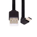 13cm USB 2.0 Type-A オス - USB-C Type-C アップダウンアングル 90度 データ フラット スリム FPC ケーブル FPV & ディスク & 電話用(2)