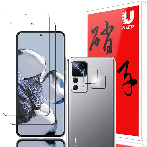 【2+2枚セット】 Xiaomi 12T 用のガラスフィルム(2枚)+カメラフィルム(2枚)Xiaomi 12T Pro 用の フイルム 強化液晶保護フィルム ...