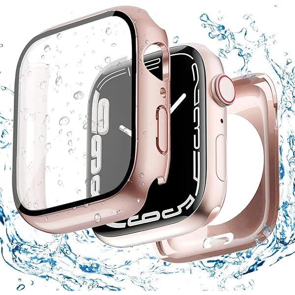 【2024強化版】 for Apple Watch ケース 44mm 40mm 防水ケース 360度全面防水 バンド 水泳・スポーツ専用 ガラスフィルム 一体型 apple watch 用 カバー 360フルボディ防水 アップルウォッチ ケース Ap
