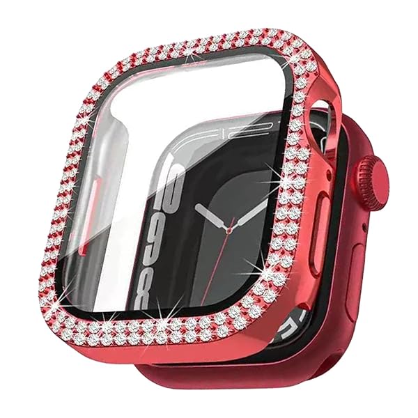Apple watch 10 ケース 46mm 42mm対応 アップルウォッチ10 カバー 本体 ダブルダイヤモンド ガラスフィルム付 超薄型 PC+ガラス素材 高透過率apple watch カバーキズ防止 簡単に取り付け・取 全面保護 apple